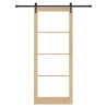 Porte coulissante avec set quincaillerie 83x232 cm Bois massif en pin 