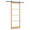 Porte coulissante avec set quincaillerie 83x232 cm Bois massif en pin 