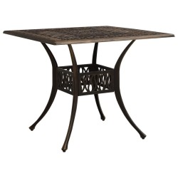 Table de jardin Bronze 90x90x73 cm Aluminium coulé 