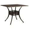 Table de jardin Bronze 90x90x73 cm Aluminium coulé 