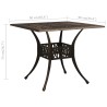 Table de jardin Bronze 90x90x73 cm Aluminium coulé 