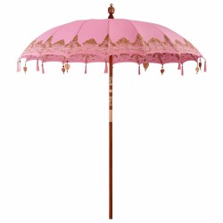 Parasol Autre Rose x 260 cm Coton et bois massif 