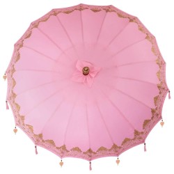 Parasol Autre Rose x 260 cm Coton et bois massif 