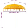 Parasol Autre Jaune x 250 cm Coton et bois massif 