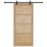 Porte Coulissante avec Quincaillerie 93x202 cm Bois Massif Pin 