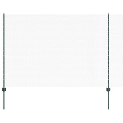 Poteaux de Clôture 11 pcs U-Channel Vert 150 cm Acier 