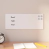 Tableau noir magnétique mural Blanc 50x20 cm Verre trempé 