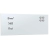 Tableau noir magnétique mural Blanc 50x20 cm Verre trempé 