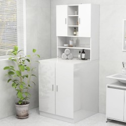 Meuble pour machine à laver Blanc brillant 