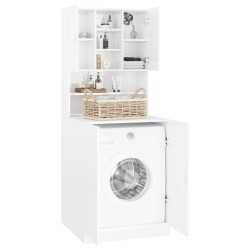 Meuble pour machine à laver Blanc brillant 