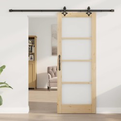 Kit de porte coulissante 78x202 cm en pin massif 