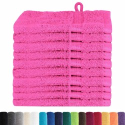 Gants de toilette 10 pcs Rose 15 x 21 cm Coton 