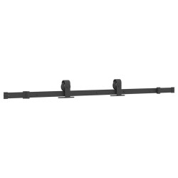 Porte coulissante kit de quincaillerie noir 76x205 cm verre ESG 
