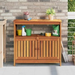 Table console de jardin 80x35x75 cm bois massif d'acacia 