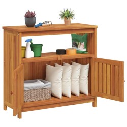 Table console de jardin 80x35x75 cm bois massif d'acacia 