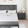 Coussins de Matelas Blanc 140 x 200 cm Polyester sans colle 