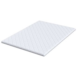 Coussins de Matelas Blanc 140 x 200 cm Polyester sans colle 