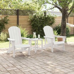 Chaises Adirondack 2 pcs Blanc 74x82x90 cm HDPE 