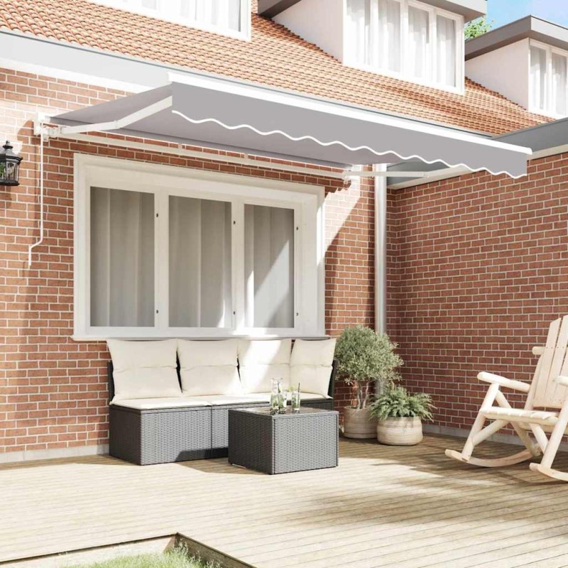 Auvent Rétractable Gris clair 250x200 cm 