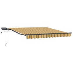Auvent rétractable manuel avec rayures multicolores LED 350x250 cm 