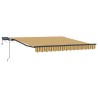 Auvent rétractable manuel avec rayures multicolores LED 350x250 cm 