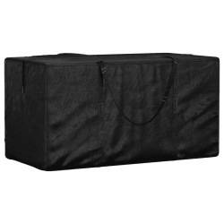 Sac de rangement pour coussins de jardin noir 150x75x75 cm PE 
