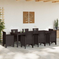 Table de Jardin Marron 250x100x73 cm Poly Rattan 