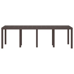 Table de Jardin Marron 250x100x73 cm Poly Rattan 