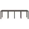 Table de Jardin Marron 250x100x73 cm Poly Rattan 