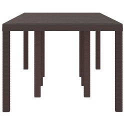 Table de Jardin Marron 250x100x73 cm Poly Rattan 