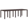 Table de Jardin Marron 250x100x73 cm Poly Rattan 