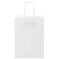 Sacs en papier 50 pcs avec poignées blanc 15x8x21 cm 