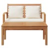 Ensemble de canapé de jardin 2 pcs Marron Bois de teck massif 