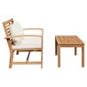 Ensemble de canapé de jardin 2 pcs Marron Bois de teck massif 