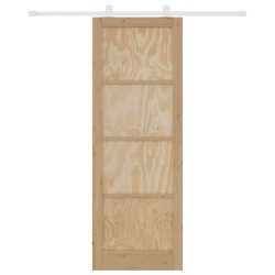 Porte coulissante avec quincaillerie "ORKDAL" en bois massif de pin 