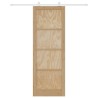Porte coulissante avec quincaillerie "ORKDAL" en bois massif de pin 