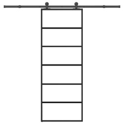 Porte coulissante avec kit de quincaillerie 76x205 cm Verre ESG 