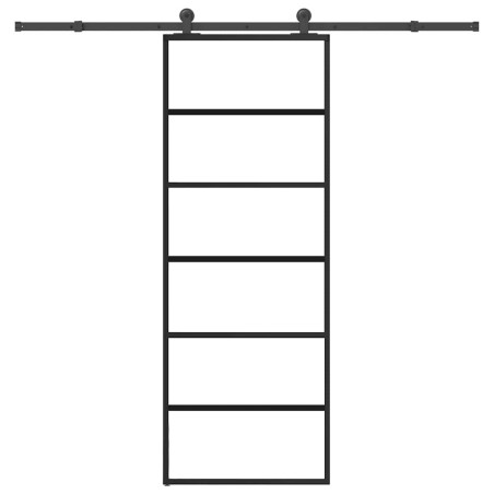 Porte coulissante avec kit de quincaillerie 76x205 cm Verre ESG 