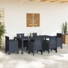 Table de jardin Anthracite 200x100x73 cm Poly Rattan 