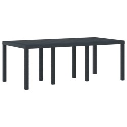 Table de jardin Anthracite 200x100x73 cm Poly Rattan 