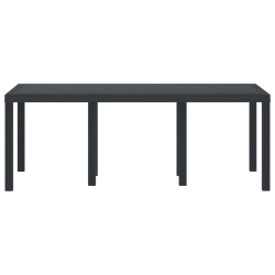 Table de jardin Anthracite 200x100x73 cm Poly Rattan 
