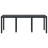 Table de jardin Anthracite 200x100x73 cm Poly Rattan 