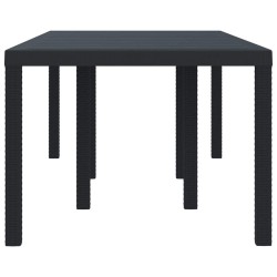 Table de jardin Anthracite 200x100x73 cm Poly Rattan 
