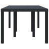 Table de jardin Anthracite 200x100x73 cm Poly Rattan 