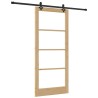 Porte coulissante avec kit de quincaillerie 93x211 cm Bois massif de pin 