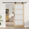 Porte coulissante avec kit de quincaillerie 93x211 cm Bois massif de pin 
