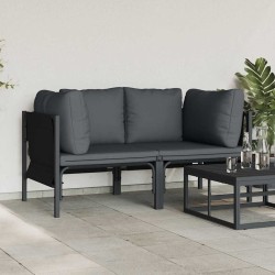 Ensembles de meubles d'extérieur avec coussin avec oreiller 2 pcs Anthracite 