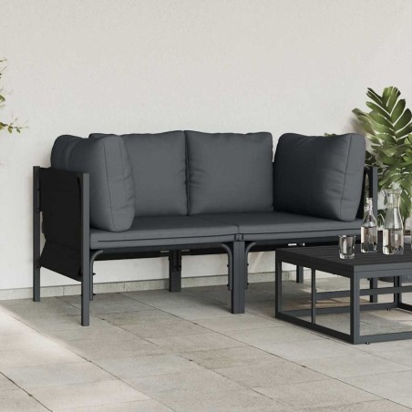 Ensembles de meubles d'extérieur avec coussin avec oreiller 2 pcs Anthracite 