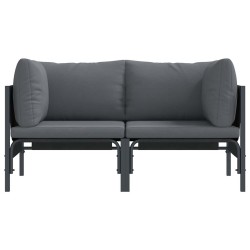 Ensembles de meubles d'extérieur avec coussin avec oreiller 2 pcs Anthracite 