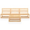 Salon de jardin 4 pcs bois de pin massif 